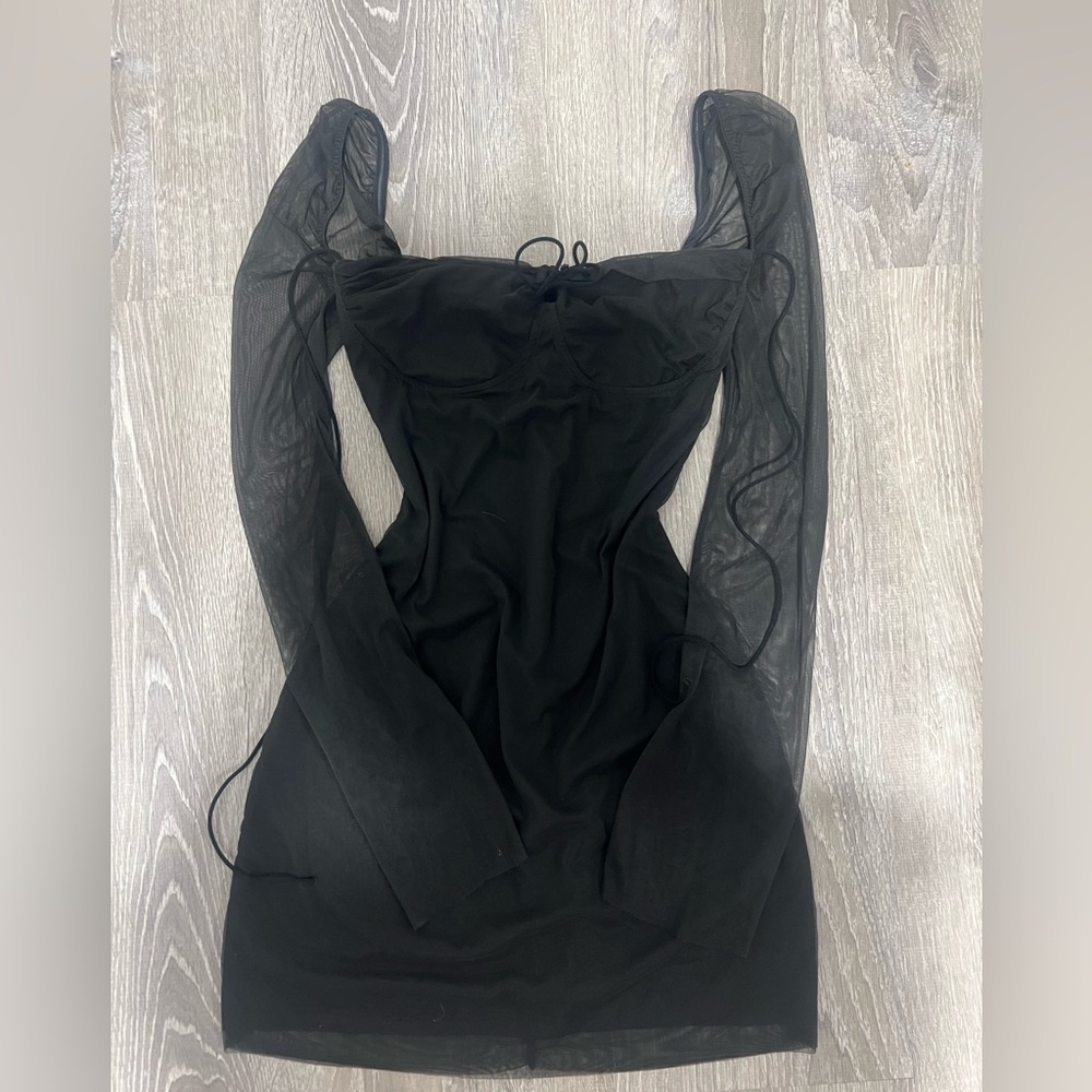 Black mini dress